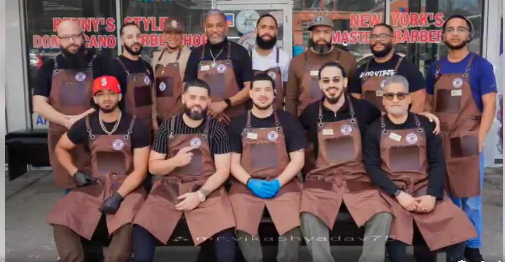 The barber team at Benny's Style Dominican Barbershop II